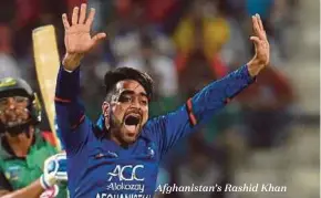  ??  ?? Afghanista­n’s Rashid Khan