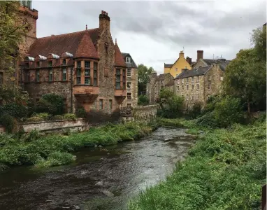  ??  ?? A RIVER RUNS THROUGH IT: The scenic river known as the Water of Leith runs through the city and its collection of stone buildings in Edinburgh, Scotland.