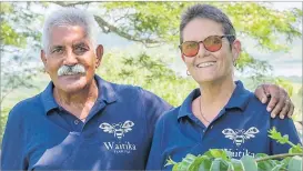 ?? Picture: SUPPLIED ?? Jean and Anil Tikaram, founders of Waitika Farm.
