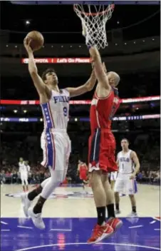  ?? MATT SLOCUM — THE ASSOCIATED PRESS ?? The play of Dario Saric, left, made Ersan Ilyasova expendable just before the trade deadline. With more minutes, Saric should find himself at the front of the Rookie of the Year pack.