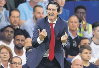  ?? AFP ?? After being beaten by Manchester City and Chelsea in their first two games, Unai Emery’s Arsenal will look to steady the ship against West Ham on Saturday.