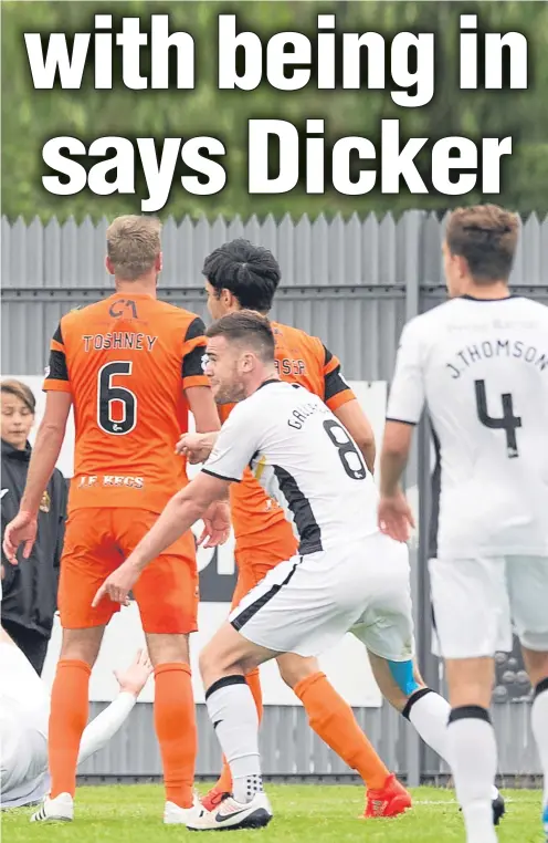  ??  ?? United in August. Despite beating the Sons 2-1 at Tannadice, Paul Dixon knows the Tangerines must be on their guard.