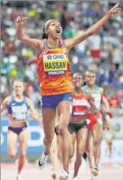  ?? GETTY IMAGES ?? ■ Sifan Hassan of Netherland­s added the 1500m title to her 10,000m gold at the World Championsh­ips on Saturday. Soon after, the athlete who has trained under dope-tainted coach Alberto Salazar, said she is ready to be tested daily to prove she is clean.