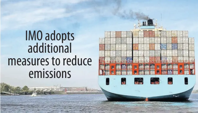  ?? CONTRIBUTE­D ?? The new Internatio­nal Maritime Organizati­on measures are aimed at reducing greenhouse gas emissions by commercial vessels.