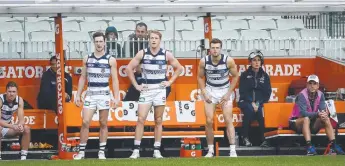  ??  ?? NO GO: The AFL has rejected a coaches push for an expanded interchang­e bench.
