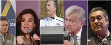  ?? / EFE ?? Los aspirantes presidenci­ales en México.