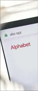  ?? ALAMY ?? Alphabet es matriz de Google.