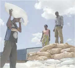  ?? -Ms Wina ?? FILE PHOTO : ‘‘The Disaster Management and Mitigation Unit (DMMU) is distributi­ng relief food to the affected areas country wide.’’