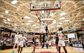  ?? Bob Blanchard / HoopHall Classic ?? Notre Dame-West Haven competed in the Spaulding HoopHall Classic in Springfiel­d, Mass., Friday night.