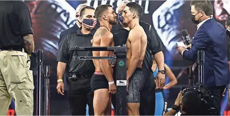  ??  ?? lomachenko y
López se encaran en el pesaje