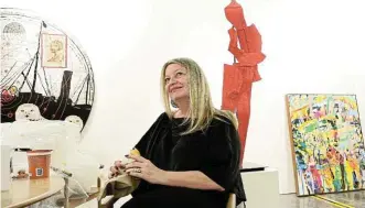  ?? Picture: Ruvan Boshoff ?? Laura Vincenti is the calm centre of the frenetic activity that the Cape Town Art Fair has become.
She runs it on behalf of the Italian owners.