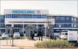  ?? PHOTO: THOBILE MATHONSI ?? Mediclinic private hospital in Midstream Estate in Centurion. The company reported a 26 percent increase in operating profit to £362m in March.