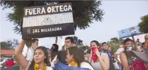  ??  ?? Exigen su destitució­n. La escalada de violencia ha generado rechazo al presidente Ortega.