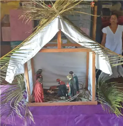  ?? ?? Christmas manger that signifies the birth of Jesus.