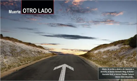  ?? Abajo, de arriba a abajo y de izquierda a derecha, el doctor Kenneth Ring, el doctor Stanislav Grof, el doctor Charles Tarty el
doctor Eben Alexander. ??