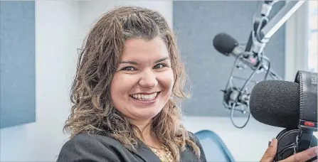  ?? HEATHER DOUGHTY/SPECIAL TO THE EXAMINER ?? Catherine Hanrahan will hang up her headphones July 12 to pursue a new career after 15 years in radio.