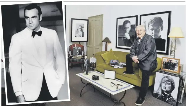  ??  ?? 0 Terry O’neill pictured in London in 2016. Left: his portrait of Sean Connery in Las Vegas in 1971