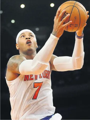  ?? JOE CAMPOREALE, US PRESSWIRE0 ?? Forward Carmelo Anthony is averaging 26.0 points a game for the Knicks, who are 3-0 for the first time since the 1999-2000 season. “I can and am willing to do whatever it takes” to win, Anthony says.