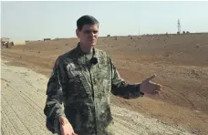  ?? AP ?? General Joseph Votel, the top US commander in the Middle East, at Al Tanf military outpost in Syria