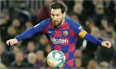  ?? Files/AFP ?? Argentina great Lionel Messi has said he would give his best despite having wanted to leave Barcelona, who play their first league game against Villareal.