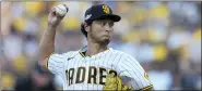  ?? GREGORY BULL — THE ASSOCIATED PRESS ?? San Diego Padres starting pitcher Yu Darvish has agreed to a new contract that guarantees the pitcher an additional $90 million and will keep him with the club through the 2028 season, a person with direct knowledge of the deal said Thursday.