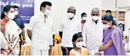  ??  ?? Stalin launched the vaccinatio­n programme for differentl­y-abled people in the city on Saturday and 26 persons were inoculated. The civic body will also make arrangemen­ts to vaccinate differentl­y-abled people at home after e-registrati­ons