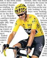  ??  ?? All smiles: Chris Froome is looking ominously good after his scare