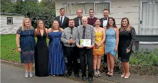  ??  ?? Members of the Central Taranaki Young Farmers club. The club was named best in the country at the Young Farmer of the Year final in Palmerston North.