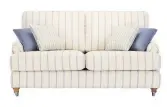  ??  ?? Westbury 3-seater sofa in Kendrick stripe, £794, Oak Furniture Land