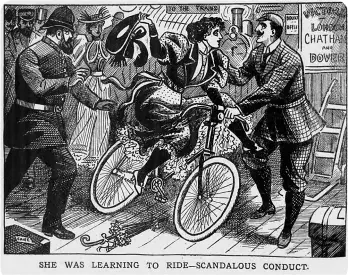 ??  ?? She was learning to ride - scandalous conduct. 1896