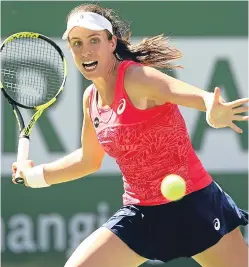  ?? Picture: Getty. ?? Johanna Konta lost to France’s Caroline Garcia in the third round of the women’s singles at Indian Wells.