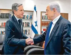  ?? FOTO PROFIMEDIA ?? Spojenci. Šéf diplomacie USA Blinken včera v Tel Avivu přesvědčov­al izraelskéh­o premiéra Netanjahua, aby neeskalova­l konflikt v Pásmu Gazy.