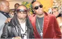  ??  ?? Lil Wayne (left) and former mentor, Birdman