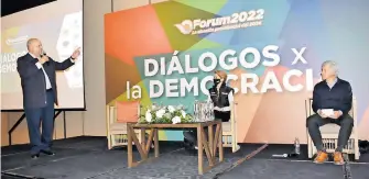  ?? PABLO RODRÍGUEZ ?? Gustavo de Hoyos, durante su participac­ión en el foro