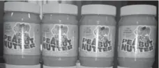  ??  ?? Peabut Nutter contains no peanuts, tree nuts, soy, gluten or dairy. The vegan, kosher product has a rich, savoury flavour.