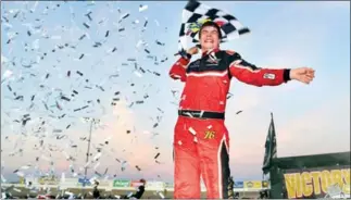  ?? Photo courtesy Shell Internatio­nal ?? Left, at 16, Cayden Lapcevich is the youngest racer to win a NASCAR Pinty’s Series race, but lack of funding may sideline the Grimsby driver. NASCAR photo