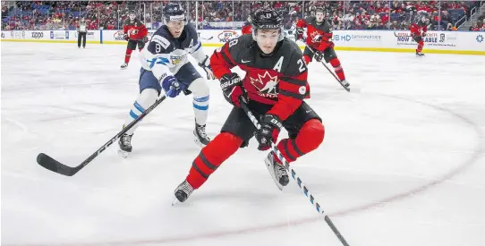  ?? MARK BLINCH /THE CANADIAN PRESS ?? Canadian world junior defenceman Victor Mete’s experience playing for the NHL’s Montreal Canadiens this season might make him an attractive option for the Canadian team headed to the upcoming 2018 Winter Olympics in PyeongChan­g, South Korea.