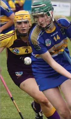  ??  ?? Miriam Campion of Tipperary is pursued by Wexford corner-back Ciara Storey.