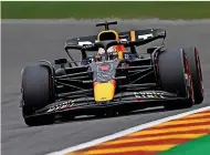  ?? ?? MAXIMUM EFFORT Max Verstappen was quickest at Spa