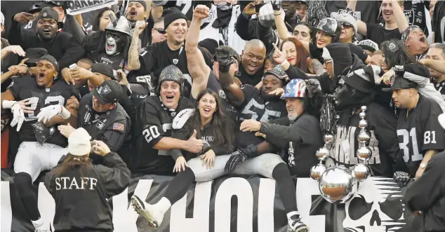  ?? PHOTO BY BRIAN BAHR — GETTY IMAGES ?? Will the new home of the Raiders in Las Vegas have a Black Hole?