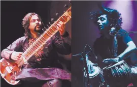  ??  ?? SUBLIME SOUNDS. Purbayan Chatterjee, left, from India and tabla player and producer Talvin Singh will perform together.
