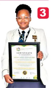  ?? ?? 2 3
Empangeni High’s Nondumiso Gwala achieved seven distinctio­ns and placed third in the district