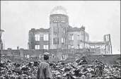  ??  ?? A building in Hiroshima, Japan a month after the first atomic bomb ever used in warfare was dropped by the US in 1945. AP FILE