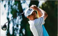  ?? Ross D. Franklin / Associated Press ?? Steven Alker hits his tee shot at the fourth hole during the third round of the Charles Schwab Cup Championsh­ip in November.