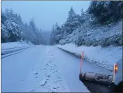  ?? CALTRANS DISTRICT 5 ?? CalTrans shared a photo Friday, February 24of a snow plow clearing road lanes on Highway 17while the road is shut down.