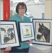  ?? (Photo: Katie Glavin) ?? Castlelyon­s lady, Mary Hartnett, pictured with some of her works as she prepares for her first solo-exhibition.