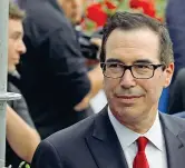  ??  ?? Negoziati
In alto il presidente degli Stati Uniti Donald Trump. Sopra, il segretario al Tesoro Usa Steven Mnuchin. Sotto, il vicepremie­r cinese Liu He