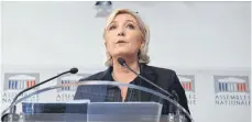  ?? FOTO: AFP ?? Marine Le Pen gehört zu den scharfen EU-Kritikern – sie soll Gäste auf Kosten des EU-Parlaments aber großzügig bewirtet haben.