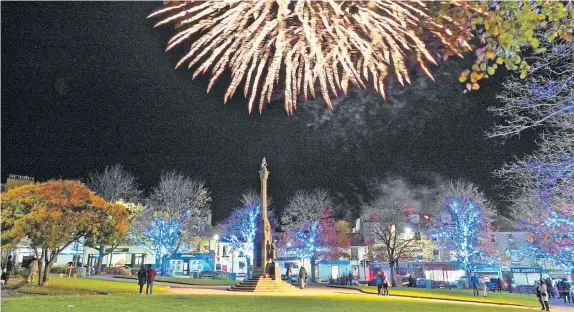  ?? ?? Raising funds Fireworks over the Wellmeadow in Blairgowri­e last year. Pics: David Gow