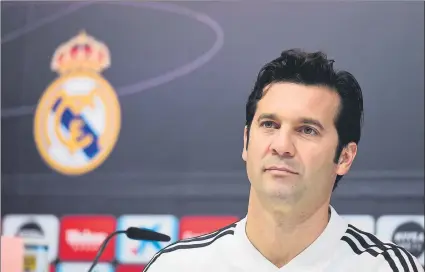  ?? FOTO: EFE ?? Solari en la rueda de prensa previa al partido frente al Sevilla